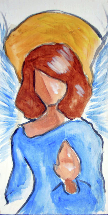 Blessing angel Painting by Loretta Nash