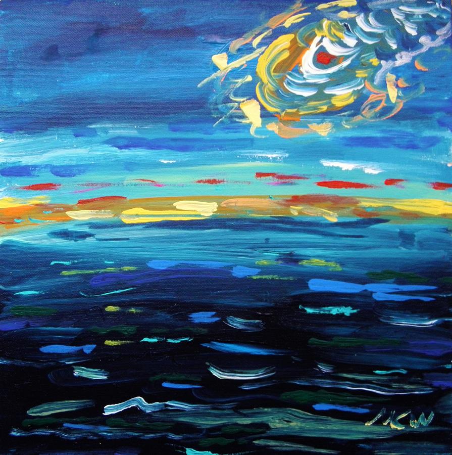 Blessing on the Gulf of Mexico-Revive the Waters Painting by Mary Carol Williams