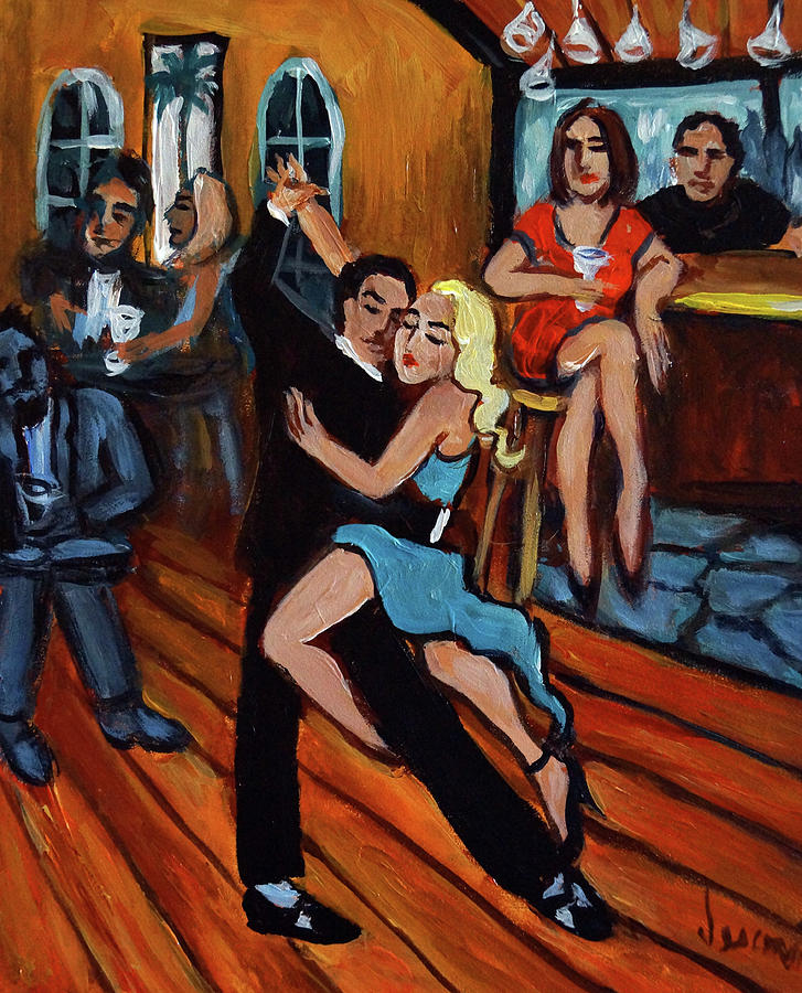 Bleu Tango Painting by Valerie Vescovi