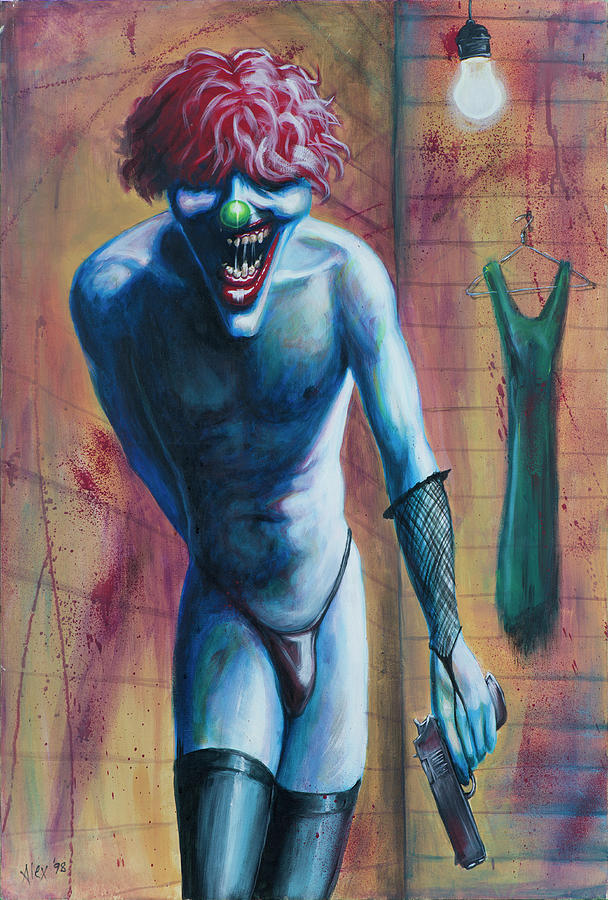 Blind Date With A Clown Painting by Alex Abel