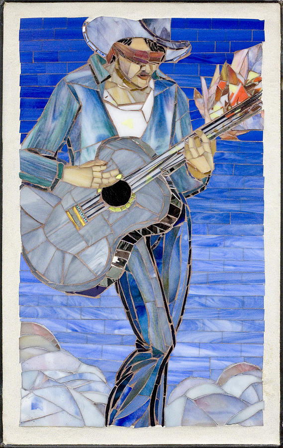 Guitar Player Glass Art - Blind Ignition by Victor Jorgenson Guitar Player Glass Art - Blind Ignition by Victor Jorgenson