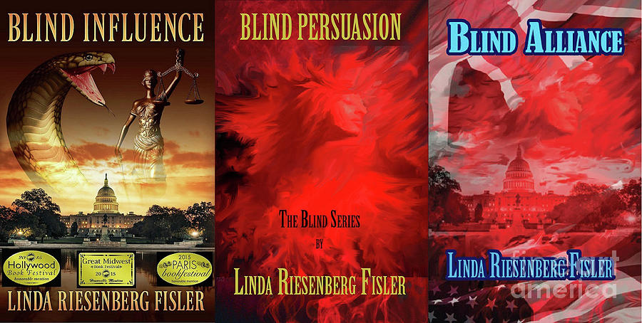 Book Covers Painting - Blind Series Novels by Linda Fisler