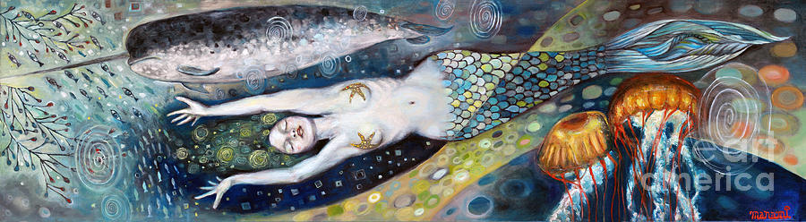 Whale Painting - Bliss by Manami Lingerfelt