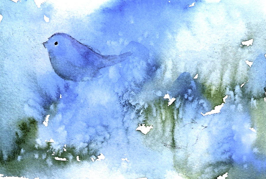 Bluebird Painting by Anne Duke