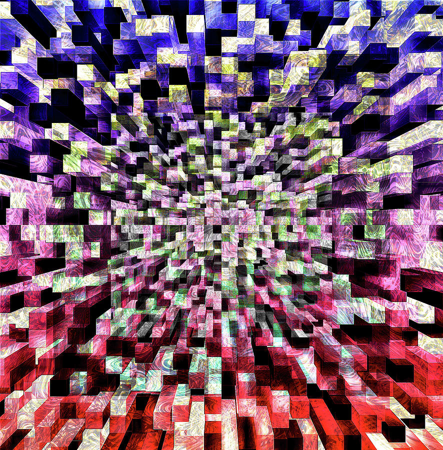 Abstract Digital Art - Block by Block by Kellice Swaggerty