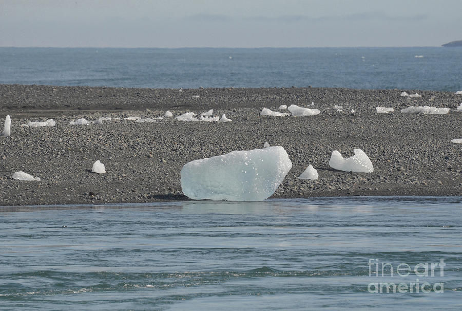 Block of Snow and Ice on the coast of Iceland Photograph by DejaVu Designs