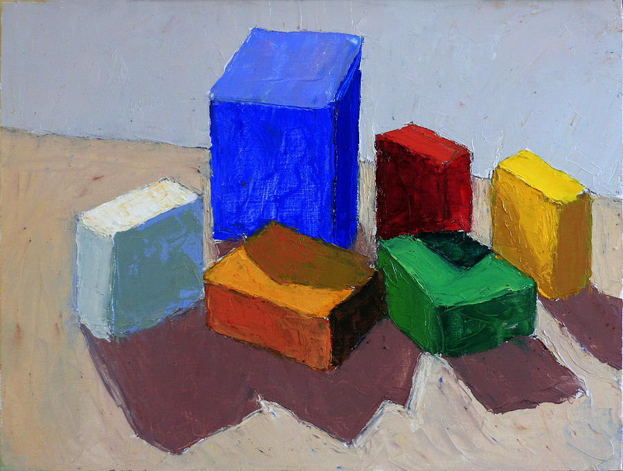 Block Study #5 Painting by David Zimmerman