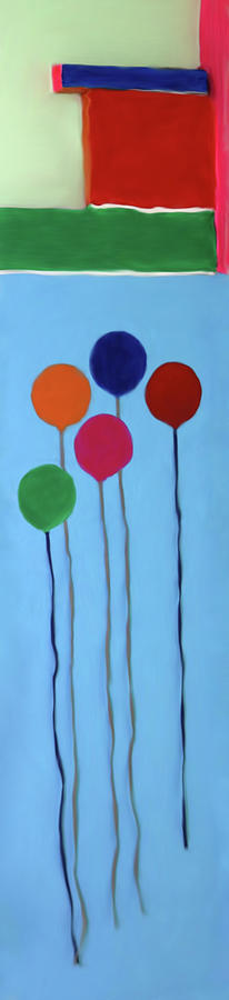 Blocks and Balloons Mixed Media by Deborah Boyd