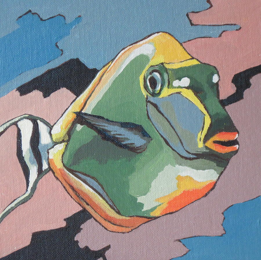Blond Naso Tang Painting by Sandy Tracey