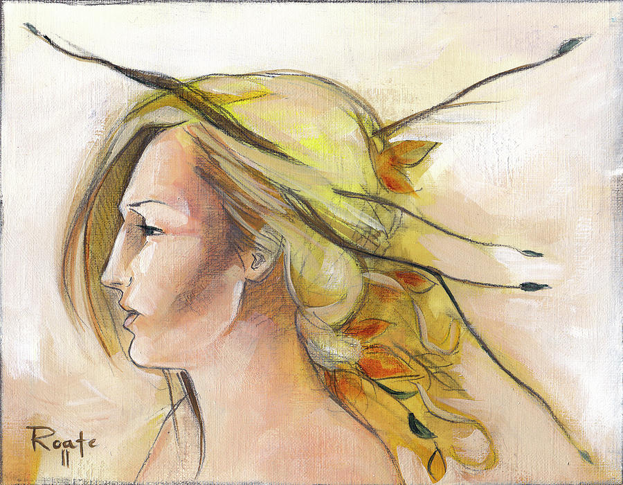 Blonde Autumn Left Painting by Jacqueline Hudson