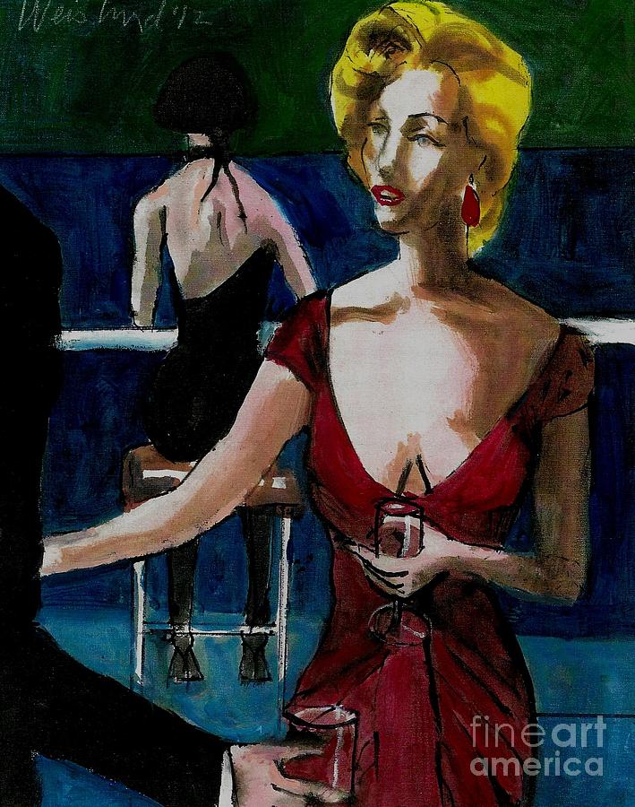 Blonde Bar Fly Happy Hour Painting