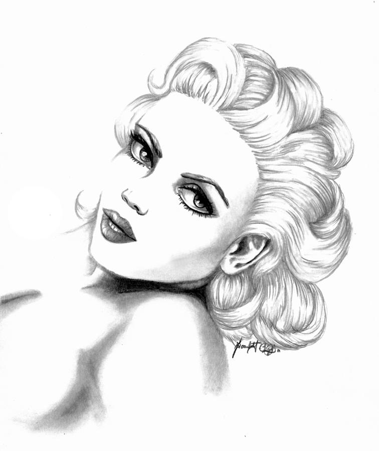 Blonde Bomb Shell Drawing by Scarlett Royale - Pixels