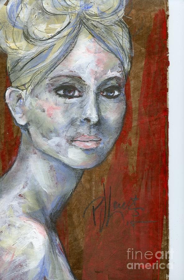 Portrait Painting - Blonde Ghost by PJ Lewis