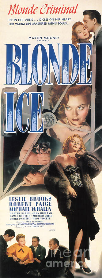 Blonde Ice Film Noir Painting by Vintage Collectables