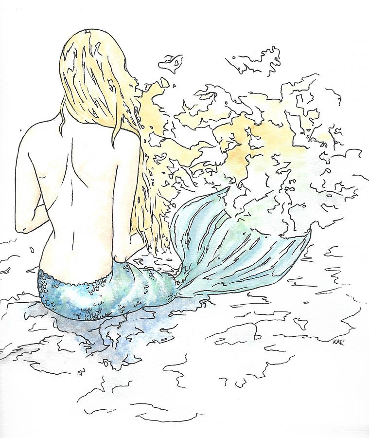 Blonde Mermaid Painting