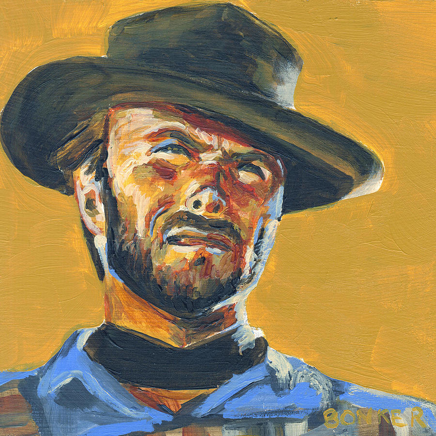 Clint Eastwood Painting - Blondie      The Good The Bad and The Ugly by Buffalo Bonker
