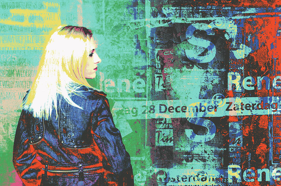 Blondie Mixed Media - Amsterdam Blonde Profile by Shay Culligan