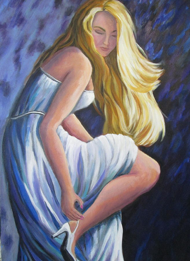 Blondini Painting by Rosie Sherman