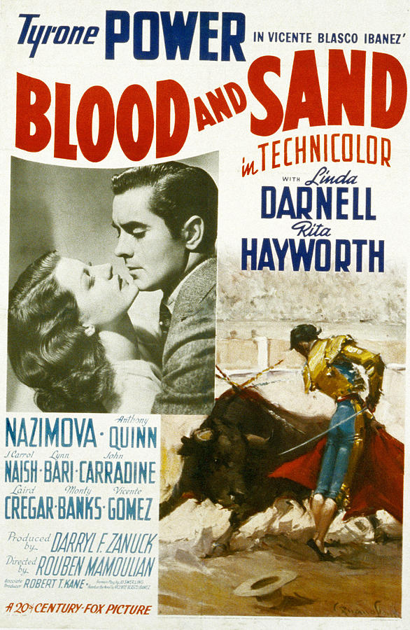Movie Photograph - Blood And Sand, Rita Hayworth, Tyrone by Everett