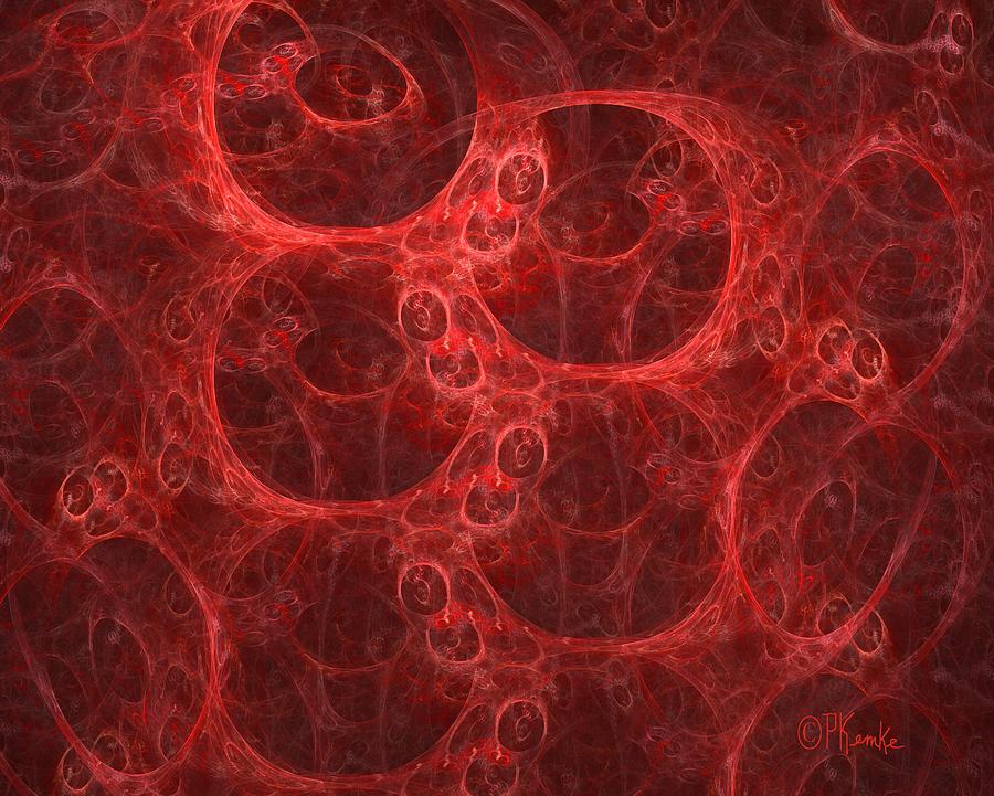Abstract Digital Art - Blood Cells by Patricia Kemke