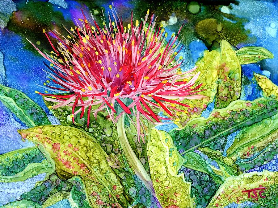 Blood Lily Fusion Painting by Tammy Crawford | Fine Art America