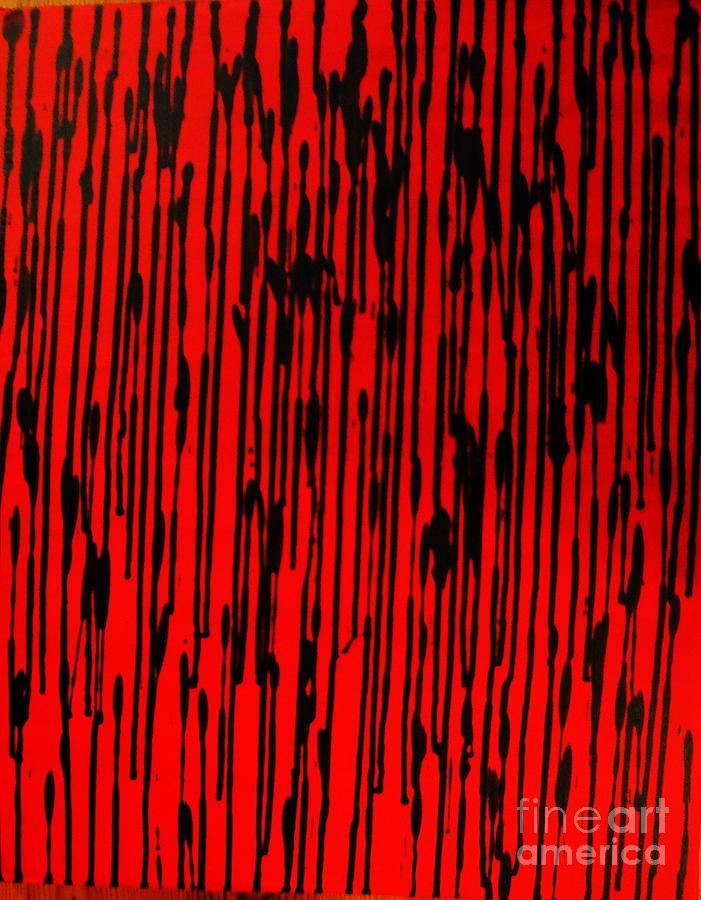 Blood Matrix Painting by Leslie Revels