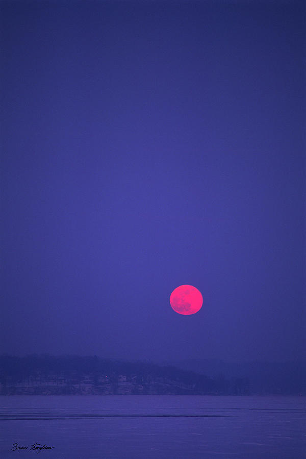 Blood Moon - Cedar Point - Lake Geneva Wisconsin Photograph by Bruce