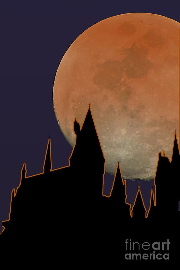Blood Moon of Hogwarts Digital Art by Roger Lighterness