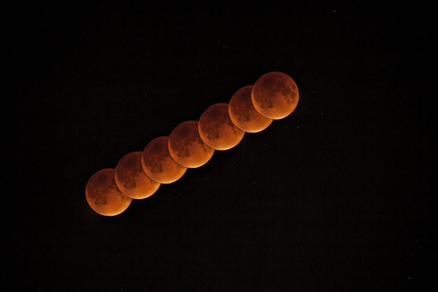 Blood Moon Passing Photograph by Andrew Soundarajan