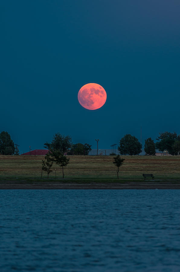 Space Photograph - Blood Moon Rising by Brandon Green