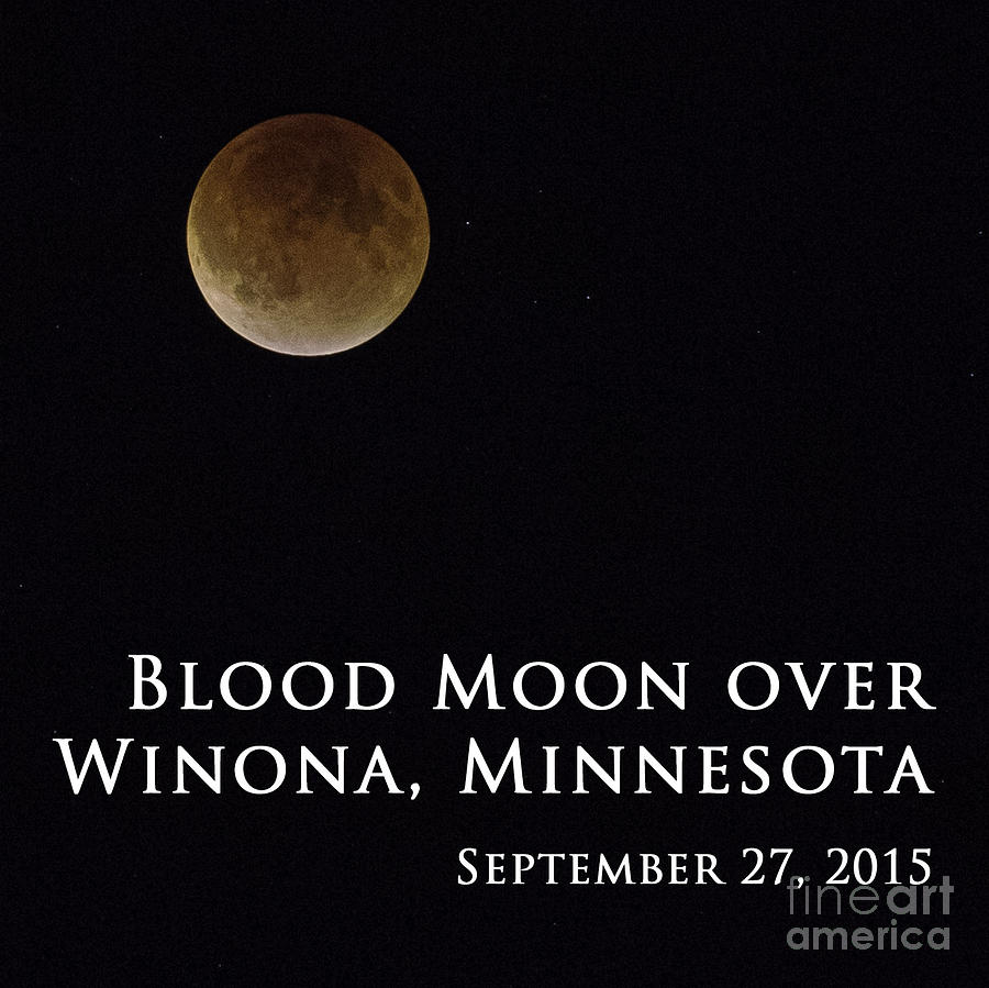 Blood Moon Winona Minnesota Photograph by Kari Yearous