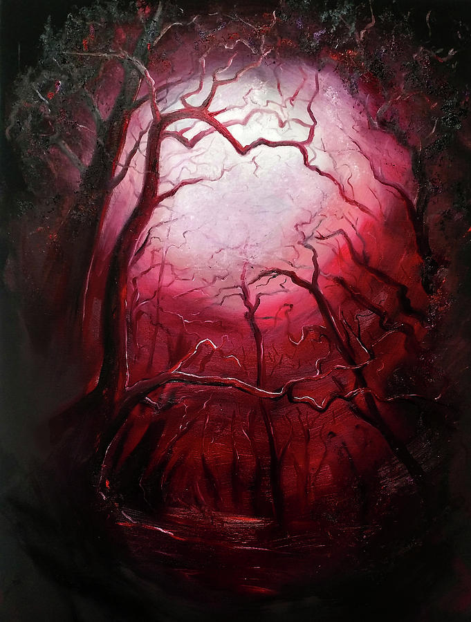 Blood Vessels of the Forest Painting by Aelita Arts - Fine Art America