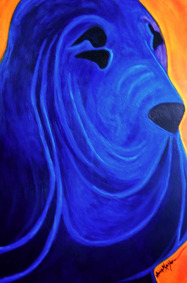 Bloodhound-  BLUEBLOOD II Painting by Laura  Grisham