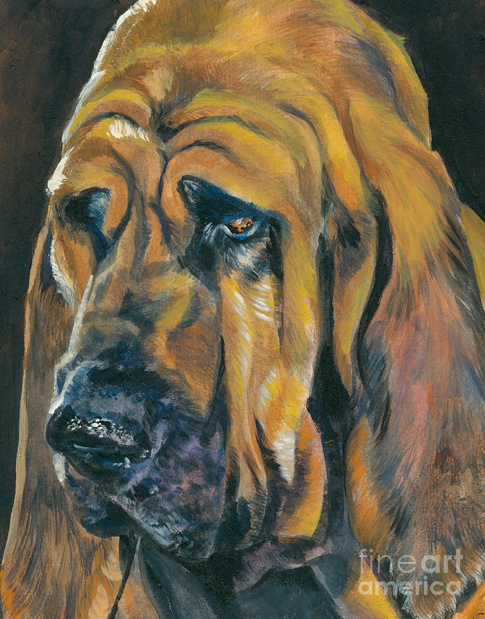 Dog Painting - Bloodhound by Lee Ann Shepard