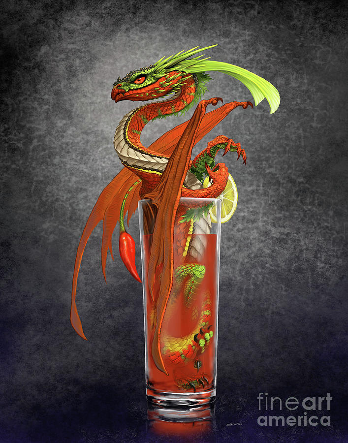 Bloody Mary Digital Art - Bloody Mary Dragon by Stanley Morrison