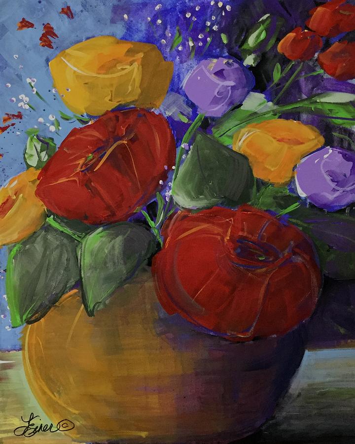 Bloom Explosion Painting by Terri Einer