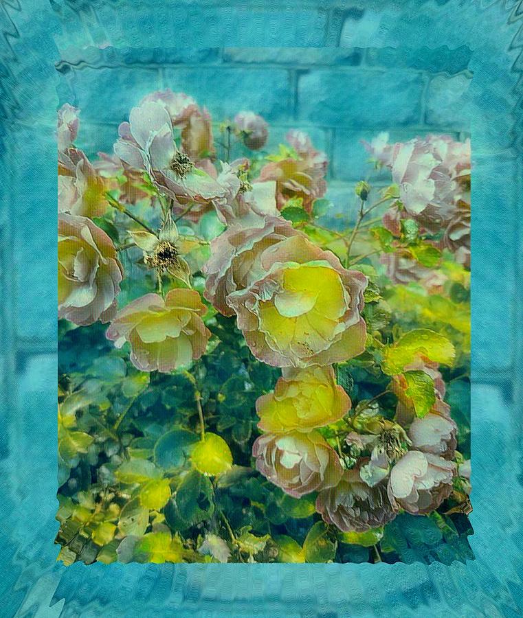 Rose Mixed Media - Bloom in vintage ornate style by Pepita Selles