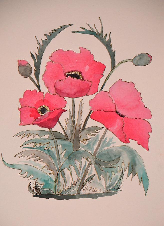 Bloomin Poppies Painting by Maria Urso