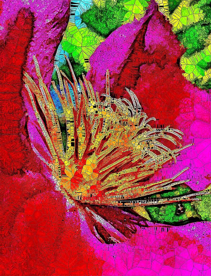Summer Digital Art - Blooming Bright Clematis  by Mo Barton