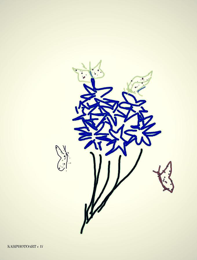 Blooming Butterflies Digital Art by Kathy Barney
