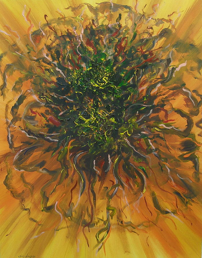 Blooming Flowers Painting by Miroslaw  Chelchowski