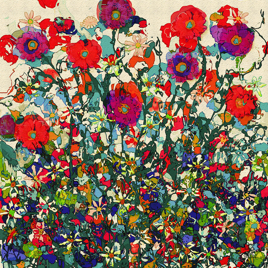 Blooming Garden Painting by Natalie Holland