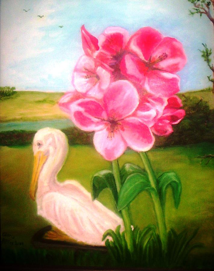 Flower Painting - Blooming  by Gloria M Apfel