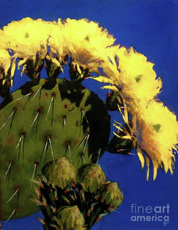 Blooming Prickly Pear Painting by Jessica Anne Thomas