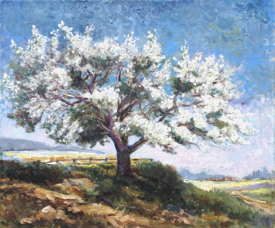 Blooming tree Painting by Irek Szelag