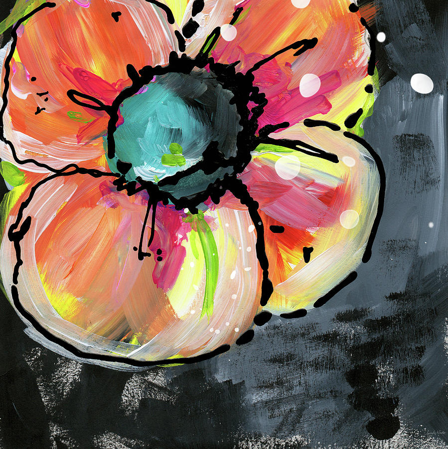 Poppy Mixed Media - Blooming Wildflower- Art by Linda Woods by Linda Woods