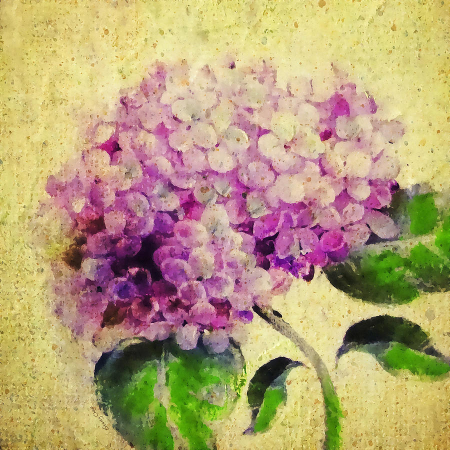 Tree Mixed Media - Blooming With Happiness - Hydrangea by Stacey Chiew
