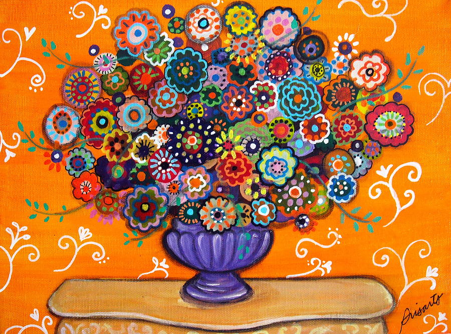Blooms 6 Painting by Pristine Cartera Turkus
