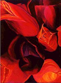 Flower Painting - Blooms I by Glynnis Sorrentino Flower Painting - Blooms I by Glynnis Sorrentino