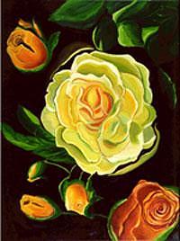 Flower Painting - Blooms III by Glynnis Sorrentino Flower Painting - Blooms III by Glynnis Sorrentino